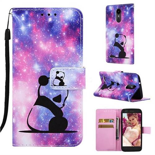 Panda Baby Matte Leather Wallet Phone Case for LG Aristo 2