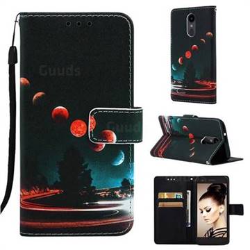 Wandering Earth Matte Leather Wallet Phone Case for LG Aristo 2