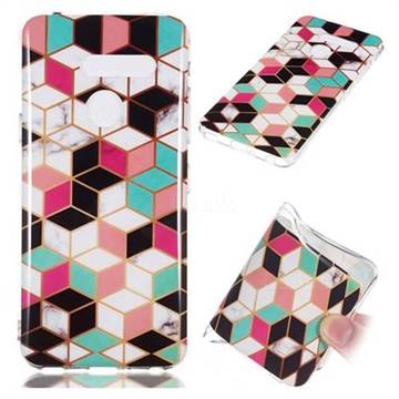 Three-dimensional Square Soft TPU Marble Pattern Phone Case for LG G8 ThinQ (LG G8 ThinQ)