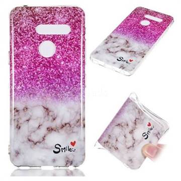 Love Smoke Purple Soft TPU Marble Pattern Phone Case for LG G8 ThinQ (LG G8 ThinQ)