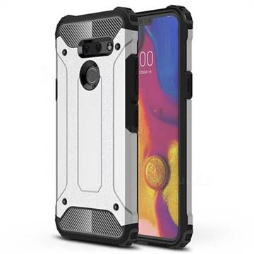 King Kong Armor Premium Shockproof Dual Layer Rugged Hard Cover for LG G8 ThinQ - White