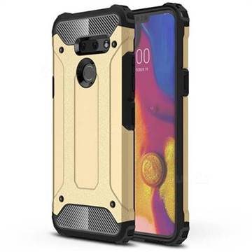 King Kong Armor Premium Shockproof Dual Layer Rugged Hard Cover for LG G8 ThinQ - Champagne Gold
