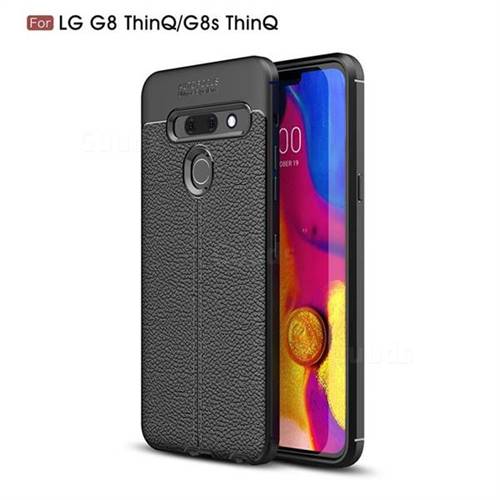 Luxury Auto Focus Litchi Texture Silicone TPU Back Cover for LG G8 ThinQ - Black