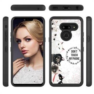Cute Kittens Shock Absorbing Hybrid Defender Rugged Phone Case Cover for LG G8 ThinQ