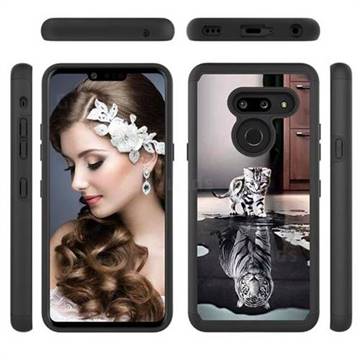 Cat and Tiger Shock Absorbing Hybrid Defender Rugged Phone Case Cover for LG G8 ThinQ