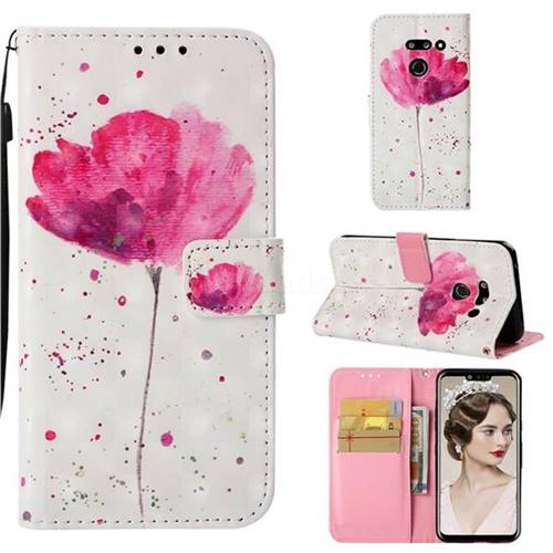 Watercolor 3D Painted Leather Wallet Case for LG G8 ThinQ
