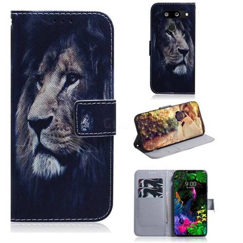 Lion Face PU Leather Wallet Case for LG G8 ThinQ