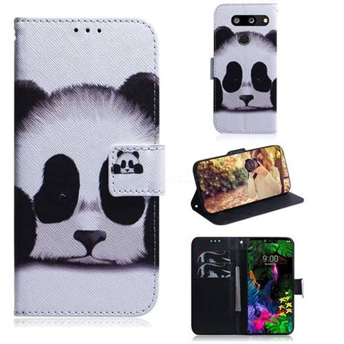 Sleeping Panda PU Leather Wallet Case for LG G8 ThinQ