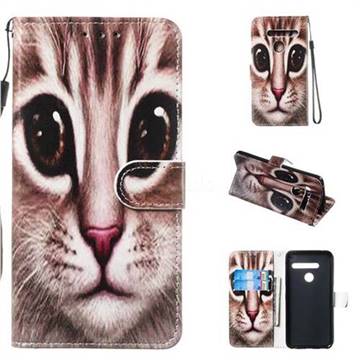 Coffe Cat Smooth Leather Phone Wallet Case for LG G8 ThinQ
