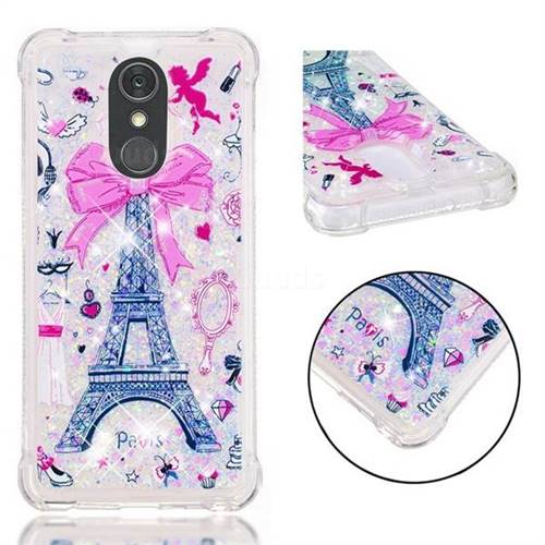 Mirror and Tower Dynamic Liquid Glitter Sand Quicksand Star TPU Case for LG Stylo 4