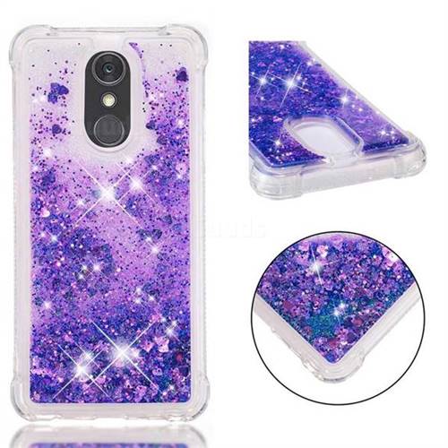 Dynamic Liquid Glitter Sand Quicksand Star TPU Case for LG Stylo 4 - Purple