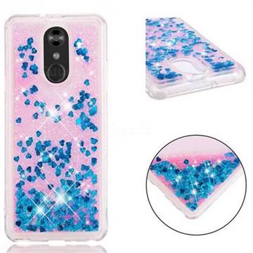 Dynamic Liquid Glitter Quicksand Sequins TPU Phone Case for LG Stylo 4 - Blue