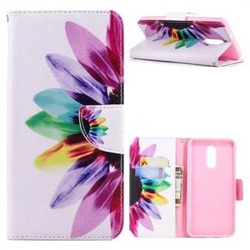 Seven-color Flowers Leather Wallet Case for LG Stylo 4