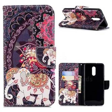 Totem Flower Elephant Leather Wallet Case for LG Stylo 4