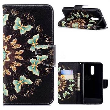 Circle Butterflies Leather Wallet Case for LG Stylo 4