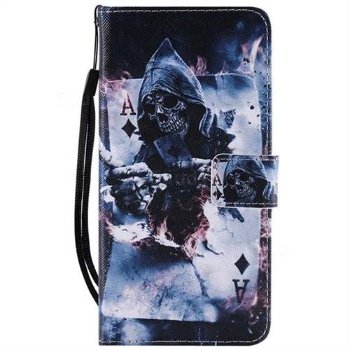 Skull Magician PU Leather Wallet Case for LG Stylo 4 Leather