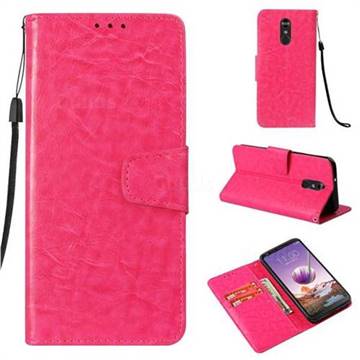 Retro Phantom Smooth PU Leather Wallet Holster Case for LG Stylo 4 - Rose