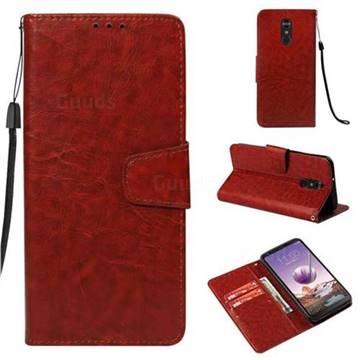 Retro Phantom Smooth PU Leather Wallet Holster Case for LG Stylo 4 - Brown