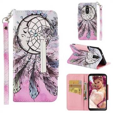 Angel Monternet Big Metal Buckle PU Leather Wallet Phone Case for LG Stylo 4