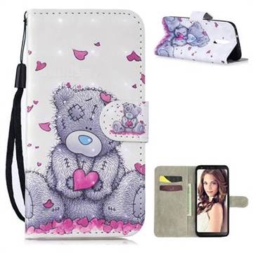 Love Panda 3D Painted Leather Wallet Phone Case for LG Stylo 4