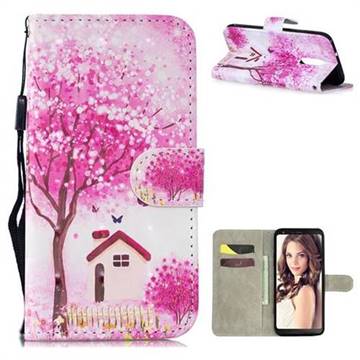 Tree House 3D Painted Leather Wallet Phone Case for LG Stylo 4