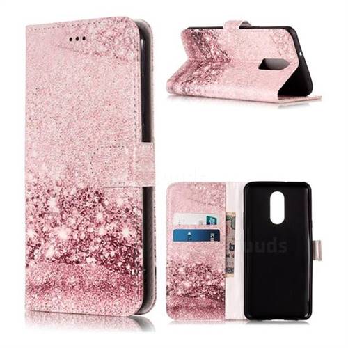 Glittering Rose Gold PU Leather Wallet Case for LG Stylo 4
