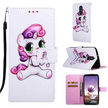Playful Pony Matte Leather Wallet Phone Case for LG Stylo 4