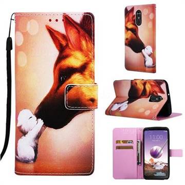 Hound Kiss Matte Leather Wallet Phone Case for LG Stylo 4