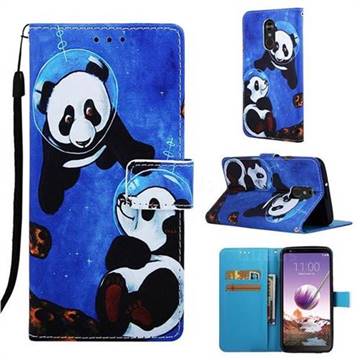 Undersea Panda Matte Leather Wallet Phone Case for LG Stylo 4