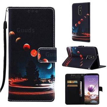 Wandering Earth Matte Leather Wallet Phone Case for LG Stylo 4