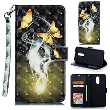 Dream Butterfly 3D Painted Leather Phone Wallet Case for LG Stylo 4
