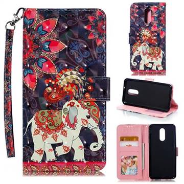 Phoenix Elephant 3D Painted Leather Phone Wallet Case for LG Stylo 4