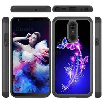 Dancing Butterflies Shock Absorbing Hybrid Defender Rugged Phone Case Cover for LG Stylo 5