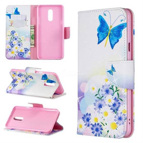 Butterflies Flowers Leather Wallet Case for LG Stylo 5