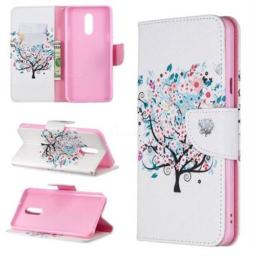 Colorful Tree Leather Wallet Case for LG Stylo 5