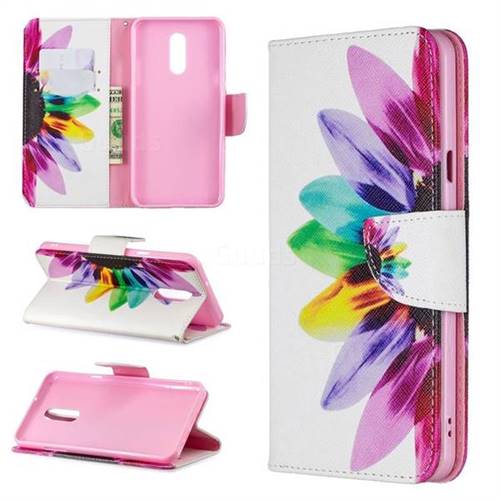 Seven-color Flowers Leather Wallet Case for LG Stylo 5