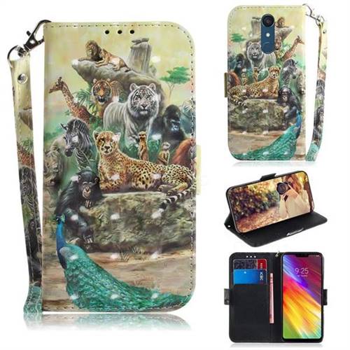 Beast Zoo 3D Painted Leather Wallet Phone Case for LG Stylo 5