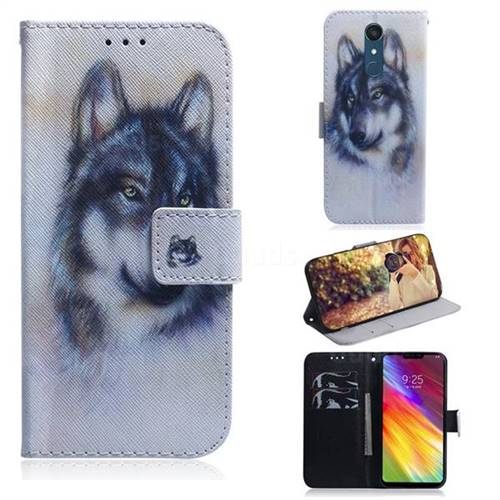 Snow Wolf PU Leather Wallet Case for LG Stylo 5