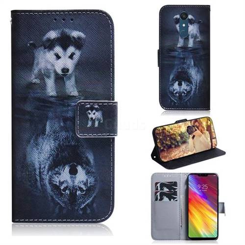 Wolf and Dog PU Leather Wallet Case for LG Stylo 5