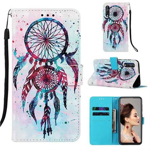 ColorDrops Wind Chimes 3D Painted Leather Wallet Case for LG Stylo 5