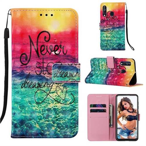 Colorful Dream Catcher 3D Painted Leather Wallet Case for LG Stylo 5