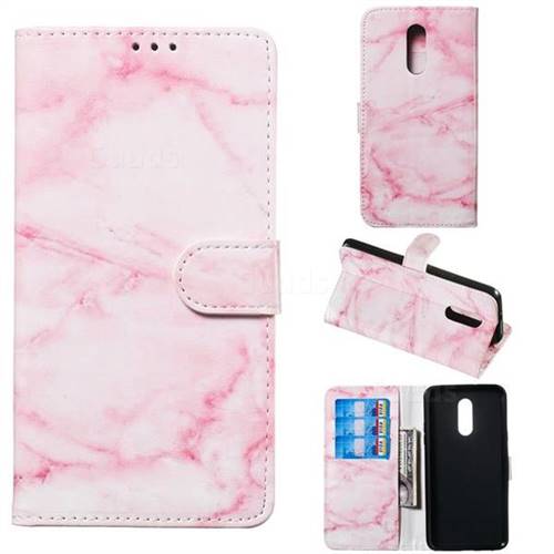 Pink Marble PU Leather Wallet Case for LG Stylo 5
