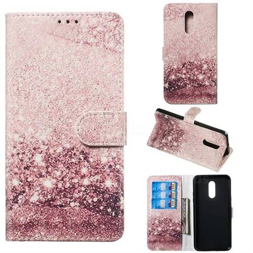 Glittering Rose Gold PU Leather Wallet Case for LG Stylo 5