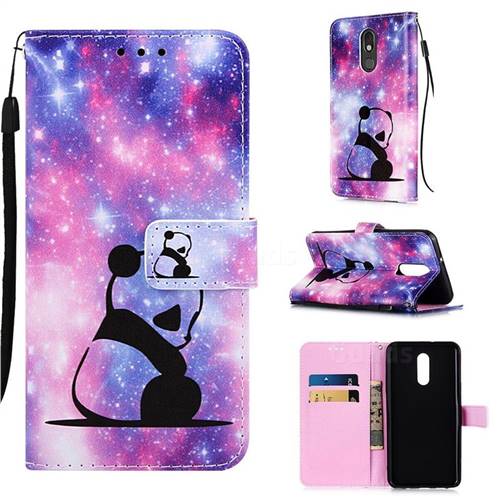 Panda Baby Matte Leather Wallet Phone Case for LG Stylo 5