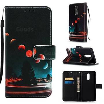 Wandering Earth Matte Leather Wallet Phone Case for LG Stylo 5