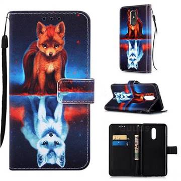 Water Fox Matte Leather Wallet Phone Case for LG Stylo 5