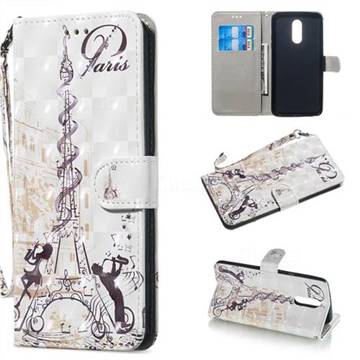 Tower Couple 3D Painted Leather Wallet Phone Case for LG Stylo 5