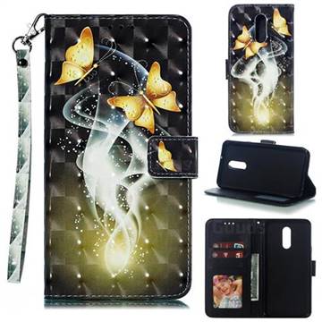 Dream Butterfly 3D Painted Leather Phone Wallet Case for LG Stylo 5
