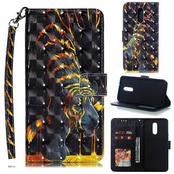 Tiger Totem 3D Painted Leather Phone Wallet Case for LG Stylo 5