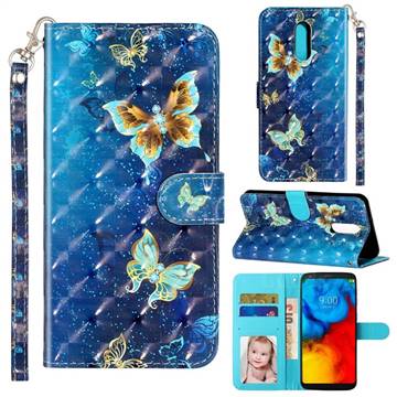 Rankine Butterfly 3D Leather Phone Holster Wallet Case for LG Stylo 5